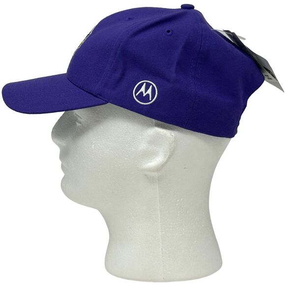 Vintage Minnesota Vikings Hat Baseball Cap Motorola 90s Purple NFL Football New - Picture 6 of 11